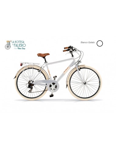 city bike bicicletta da città retrò vintage elegante da uomo bianca