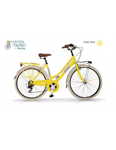 Bicicletta City Bike Donna Gialla Viavento Dolce Vita retrò