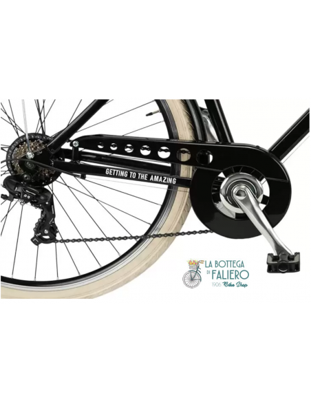 Via Veneto Nero Provocatore Bicicletta da città e mare! Particolare Cambio 6 Velocità