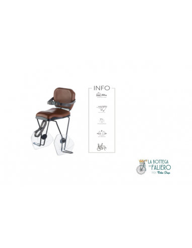 Seggiolino della Bernardi  modello HELLO Marrone telaio nero Seggiolino della Bernardi  modello HELLO Marrone telaio nero
