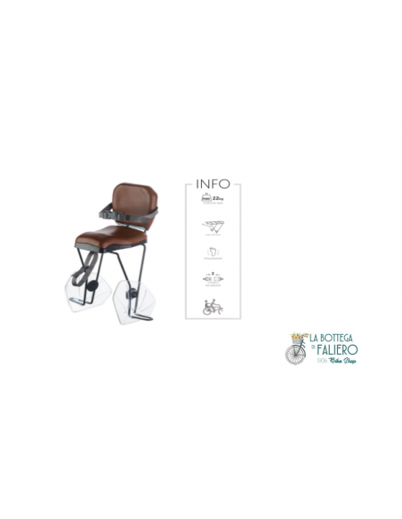 Seggiolino della Bernardi  modello HELLO Marrone telaio nero Seggiolino della Bernardi  modello HELLO Marrone telaio nero