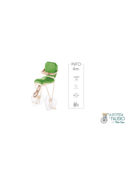 Seggiolino della Bernardi  modello HELLO Verde telaio crema Seggiolino della Bernardi  modello HELLO Verde telaio crema
