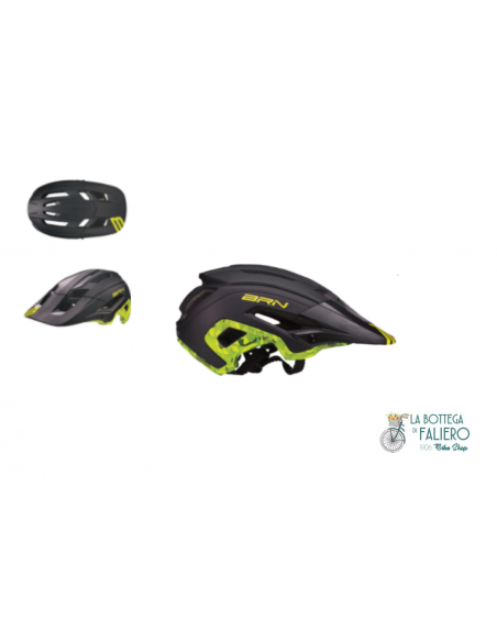 Casco BRN SKEGGIA colore Nero-fluo giallo Casco BRN SKEGGIA colore Nero-fluo giallo