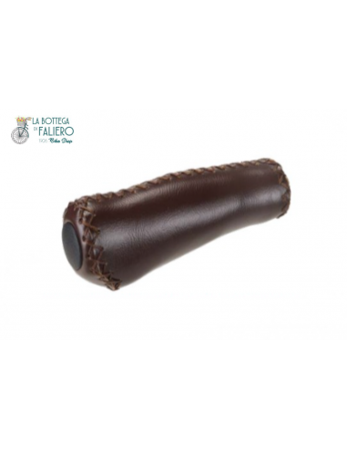 Manopole ergonomiche semilpelle marrone