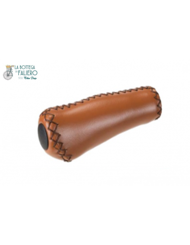 Manopole ergonomiche semilpelle marrone